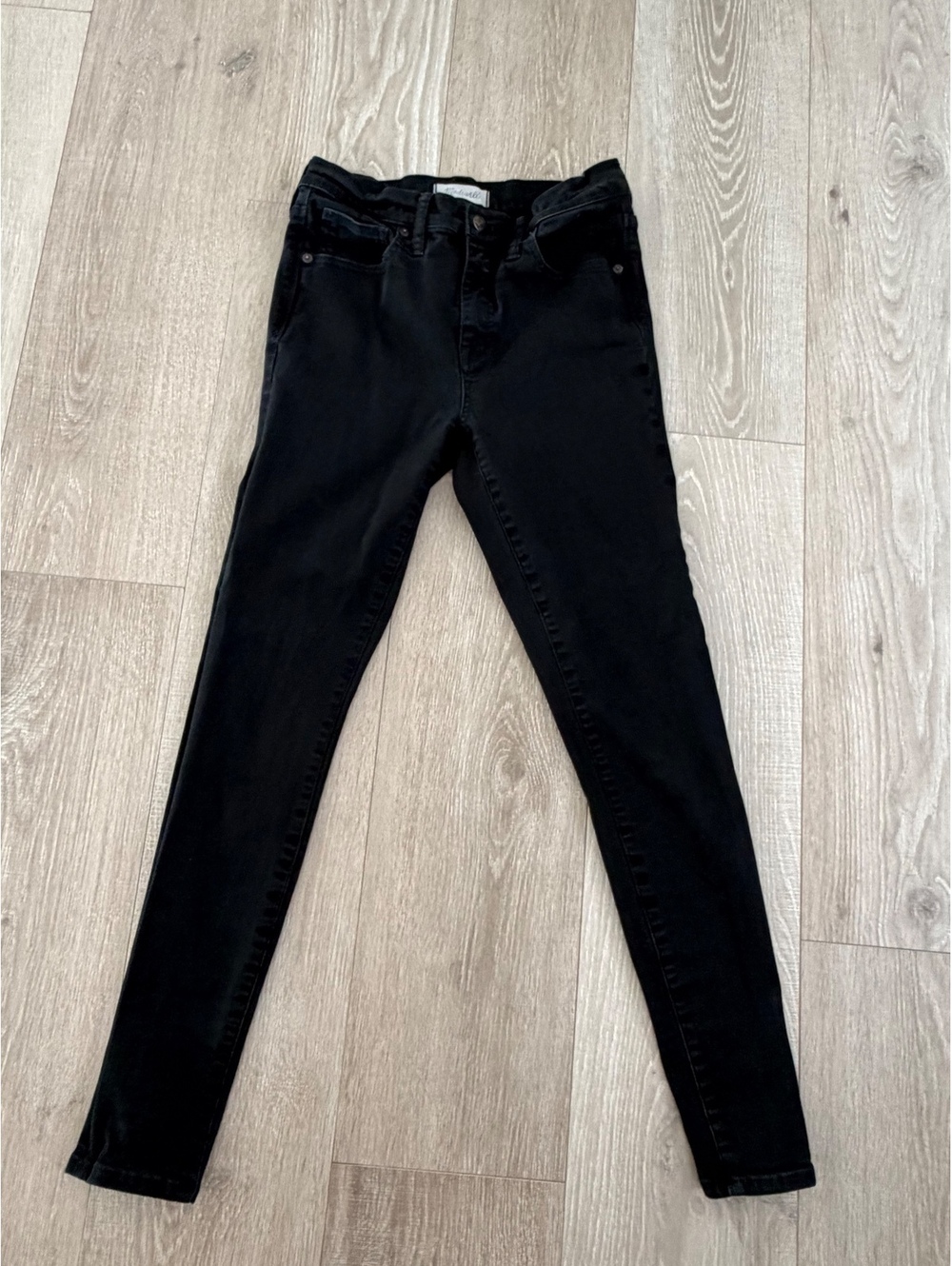 Madewell black 9 inch high rise skinny jeans